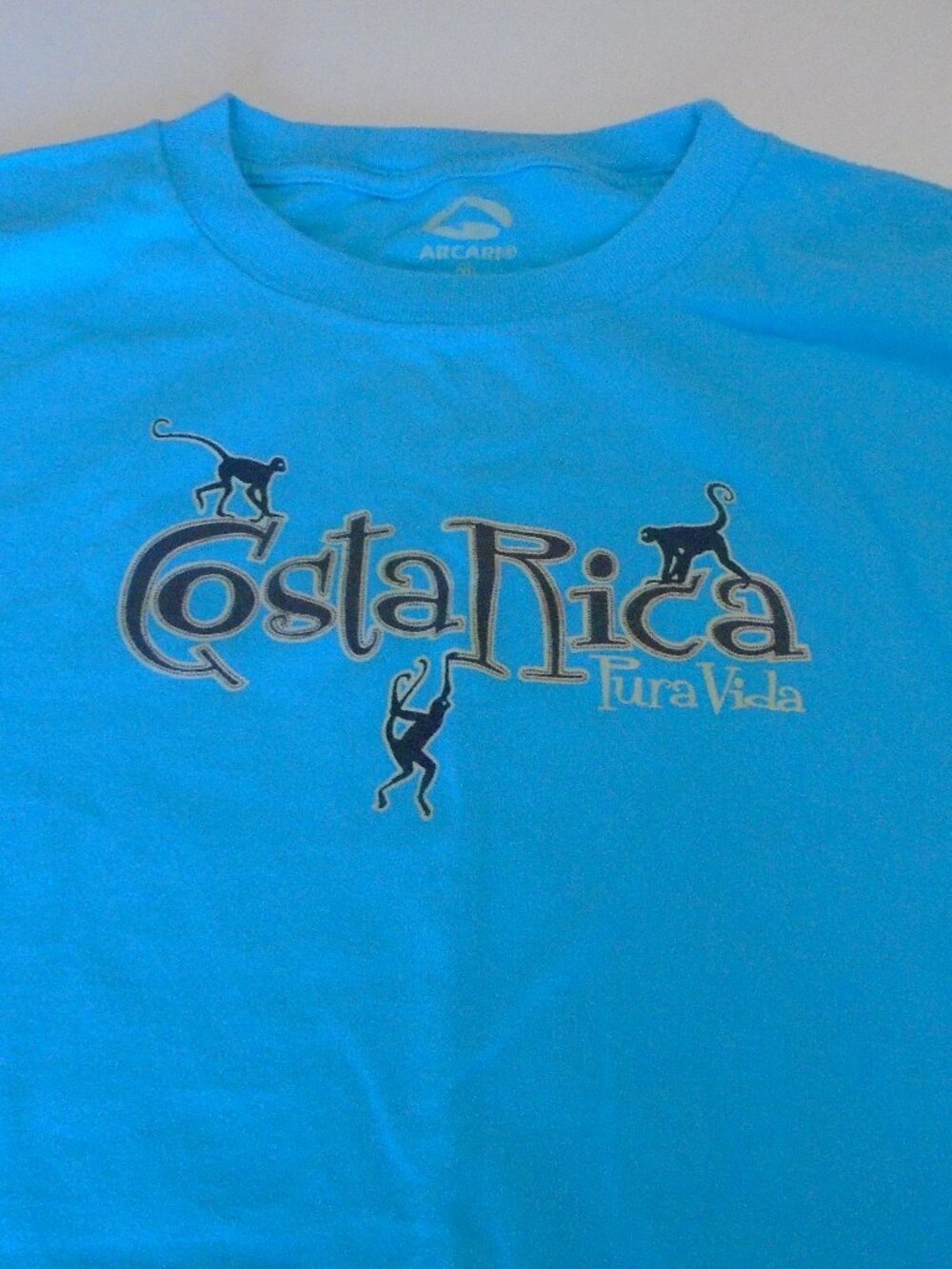 costa pica pue vida blue t shirt xl monkey bin p2
